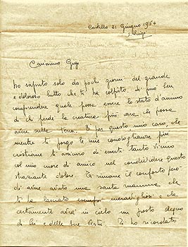 1956 Lettera di Don Leonardo su Ida Gaspari 1