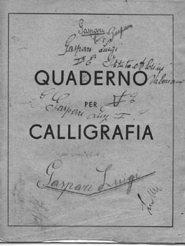 1939 Quaderno per calligrafia classe I sez. E