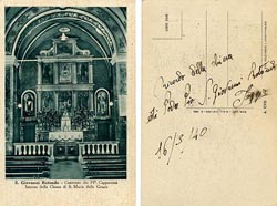 1940 cartolina ricordo del viaggio a S.G.Rotondo 